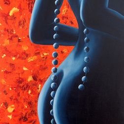 Series- The blue shape”String of pearls 2”  2009  60cm x 90cm  